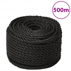 Work Rope Black 0.39 " 1640.4 ' Polypropylene