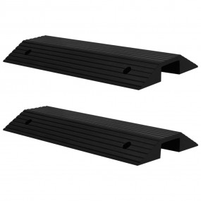 Bridge Threshold Ramps 2 pcs 31.5x15.7x3.1" Rubber