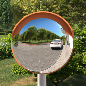 Patio Convex Traffic Mirror Orange 11.8 " Polycarbonate