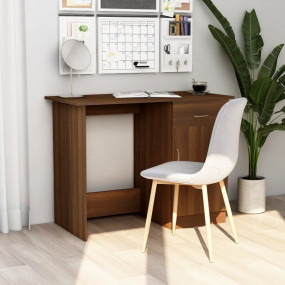 Desk Brown Oak 39.4x19.7x29.9" Engineered Wood