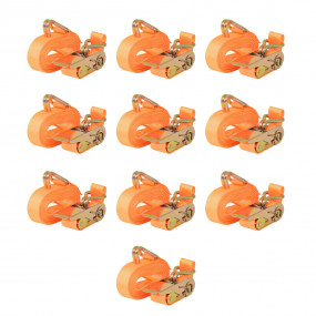 Ratchet Tie Down Straps 10 pcs 0,4 Tonnes 19.7 'x0.98 "...