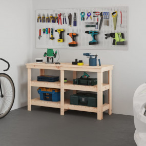 Work Bench 56.1x19.7x31.5" Solid Wood Pine