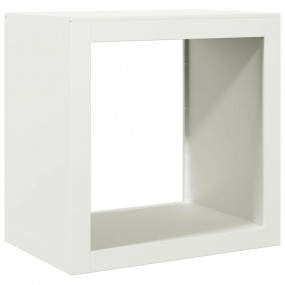 Firewood Rack White 23.6x15.7x23.6" Steel