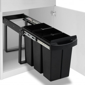 Kitchen Cupboard Pull-out Dustbin Soft-Close 9.5 gal