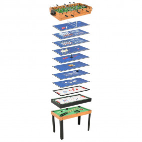 15-in-1 Multi Game Table 47.6x24.0x32.3" Maple