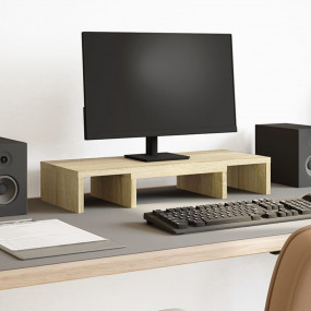 Monitor Stand Adjustable Sonoma Oak 23.6x9.4x4.1" Engin...