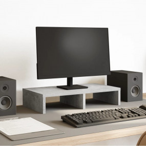 Monitor Stand Concrete Grey 19.7x10.6x3.9" Engineered W...