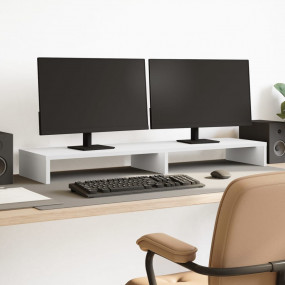 Monitor Stand White 39.4x10.6x3.9" Engineered Wood