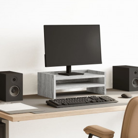 Monitor Stand Grey Sonoma 16.5x9.4x6.3" Engineered Wood