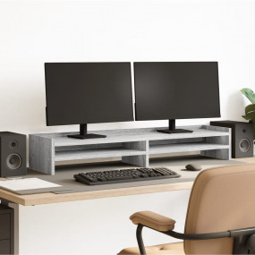 Monitor Stand Grey Sonoma 39.4x9.4x6.3" Engineered Wood