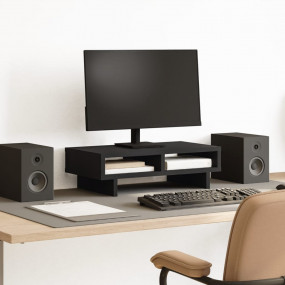 Monitor Stand Black 19.7x10.6x5.9" Engineered Wood