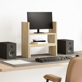 Desk Organizer Adjustable Sonoma Oak 15.7x6.7x16.1" Eng...