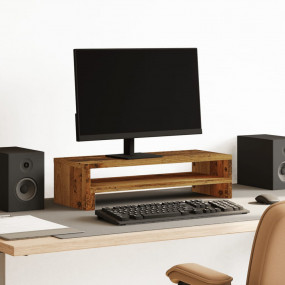 Monitor Stand Old Wood 21.3x8.7x5.9" Engineered Wood