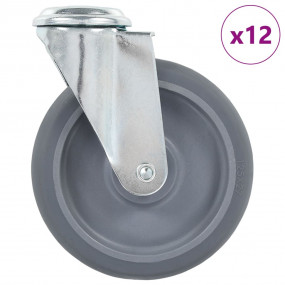 12 pcs Bolt Hole Swivel Casters 4.92 " (3x143428)