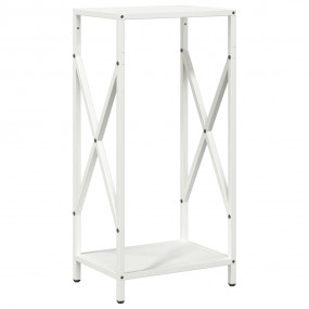 Firewood Rack White 13.4x9.8x27.6" Cold-rolled steel