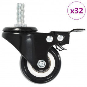 32 pcs Swivel Casters with Brakes 1.97 "