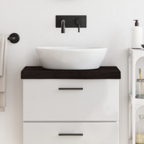 Bathroom Countertop Dark Brown 23.6 x 11.8 x (0.8-2.4) ...
