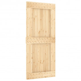 Sliding Door with Hardware Set 35.4x82.7" Solid Wood Pi...