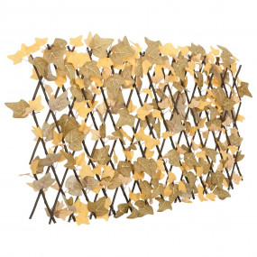Artificial Maple Leaf Trellis Expandable Orange 70.9x23...