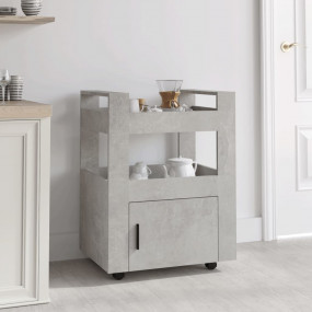 Kitchen Trolley Concrete Grey 23.6x17.7x31.5" Engineere...