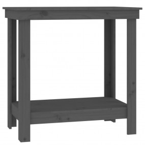 Work Bench Grey 31.5x19.7x31.5" Solid Wood Pine