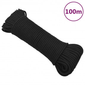 Boat Rope Full Black 0.20 " 328.1 ' Polypropylene