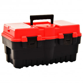 Tool Box Plastic 18.19x10.08x9.53" Red