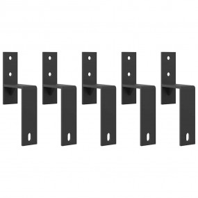 Barn Door Bypass Brackets 5 pcs for Flat Rails Carbon S...