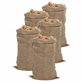Imag:Jute Sacks 5 pcs 25.6x53.1 100% Jute 340 gsm