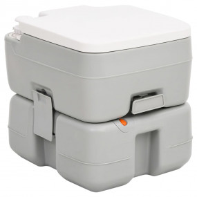 Portable Camping Toilet Grey and White 15+2.6 gal HDPE