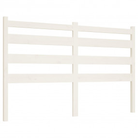Bed Headboard White 126x4 x 39.4 " Solid Wood Pine