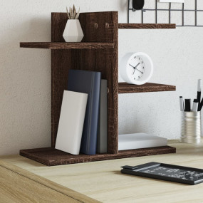 Desk Organizer Brown Oak 16.5x8.5x16.5" Engineered wood