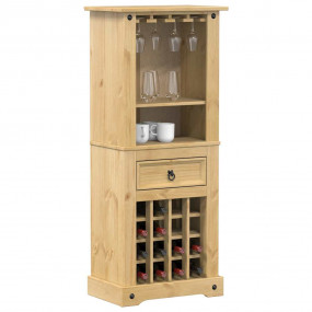 Wine Rack "Corona" 22.0x13.8x53.0" Solid Wood Pine