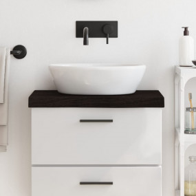 Bathroom Countertop Dark Brown 23.6 x 15.7 x (0.8-2.4) ...