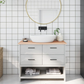 Bathroom Countertop 39.4x11.8x0.8" Untreated Solid Wood