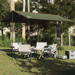 Camping Tarp Olive Green 144.1x120.5" Waterproof