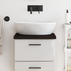 Bathroom Countertop Dark Brown 15.7 x 11.8 x (0.8-1.6) ...