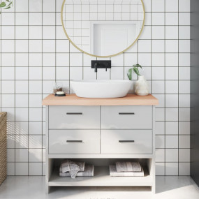 Bathroom Countertop 39.4 x 15.7 x (0.8-2.4) " Untreated...
