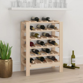 Wine Rack 24.2x11.8x32.3" Solid Wood Pine