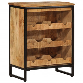 Wine Rack for 9 Bottles 21.7x13.0x27.6" Solid Wood Mang...