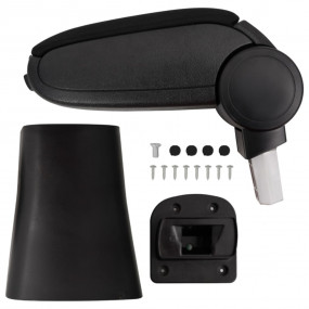 Car Armrest Black 6.3"x14.2"x(16.1"-22.4") ABS