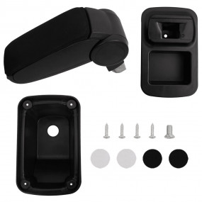 Car Armrest Black 5.5"x13"x(11.8"-17.9") ABS