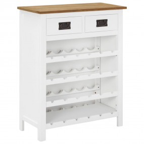 Wine Cabinet 28.3"x12.6"x35.4" Solid Oak Wood