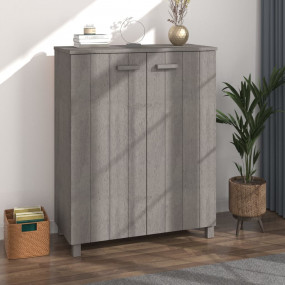 Shoe Cabinet HAMAR Light Gray 33.5"x15.7"x42.5" Solid W...