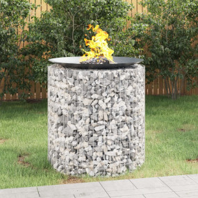 Gabion Fire Pit  39.4" Galvanized Iron