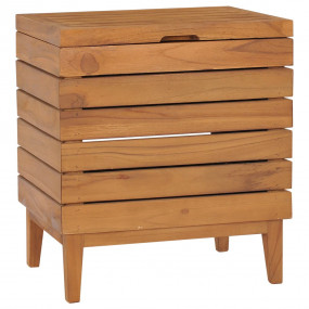Laundry Basket 15.7"x11.8"x17.7" Solid Teak Wood