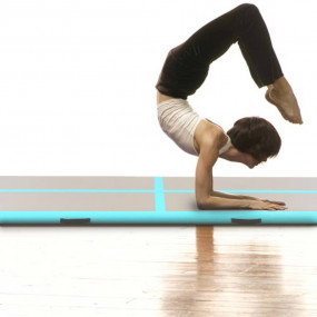 Inflatable Gymnastics Mat with Pump 236.2"x39.3"x3.9" P...