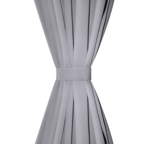 2 pcs Grey Blackout Curtains with Metal Rings 53.1 x 96...