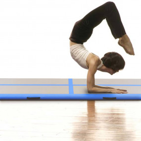 Inflatable Gymnastics Mat with Pump 157.4"x39.3"x3.9" P...