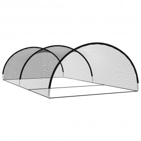 Baseball Batting Cage Net Black 354.3"x157.5"x98.4" Pol...